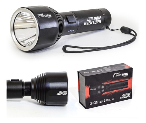 Linterna Spinit Lumitron 2000 Lumens Led Recargable 400mts