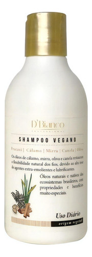  Shampoo De Hidratación Vegano Dbianco Professional 300 Ml