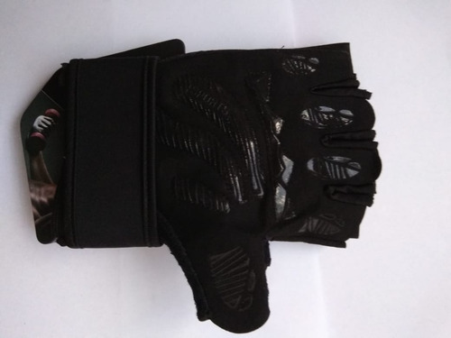 Imagen 7 de 10 de Guantes Deportivos De Entranamiento Black Gym Mitón Calidad