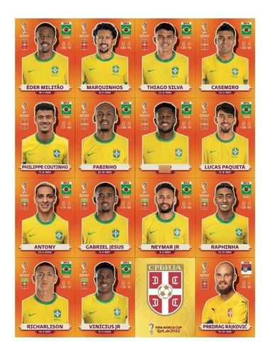 Imagen 2 de 3 de Figuritas Mundial Qatar 2022. Todos Los Equipos. En Pdf