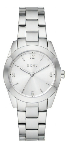 Reloj Mujer Dkny Nolita Analogo Color De La Correa Plateado