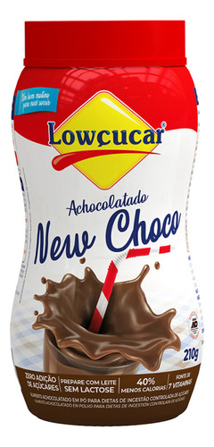 Kit 12un Achocolatado Em Pó New Choco Diet Lowçucar 210g