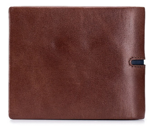Imagen 2 de 10 de Cartera Plegable De Piel Genuina Gran Capacidad Para Hombre