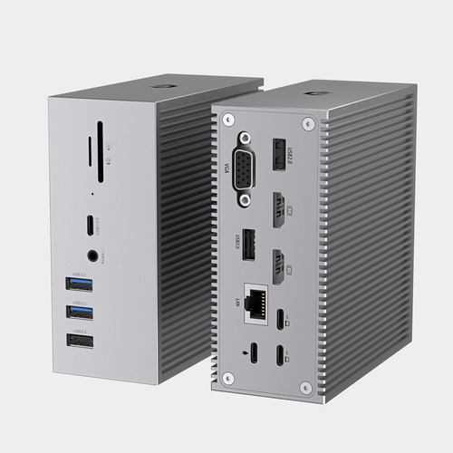 Dock Mac Usb C Dual 4k Hdmi Vga Rj45 Thunderbolt 3 (no M1)