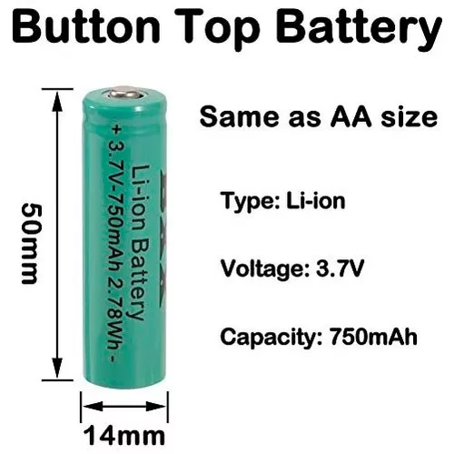 BXX Replacement for Battery Custom Battery Pack 14500/750/3.7V