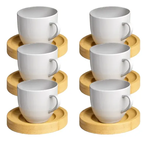 Jogo Xicaras Colorida Porcelana Cafe Expresso 95ml 12 Peças