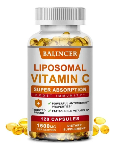 Vitamina C Liposomal 1500mg 120 Caps Sistema Inmunológico