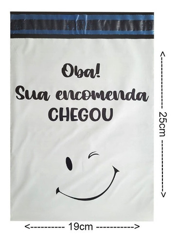 Envelope Personalizado Para Envios Oba-cheguei 19 X 25 1000u