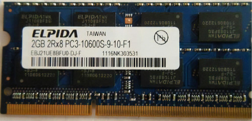 Memória RAM  2GB 1 Elpida EBJ21UE8BFU0-DJ-F