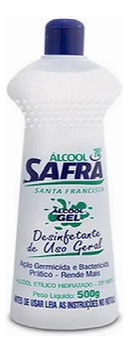 Álcool 70% Inpm Gel Proteção Limpeza Desinfecção 500 Ml Fragrância Sem fragrância