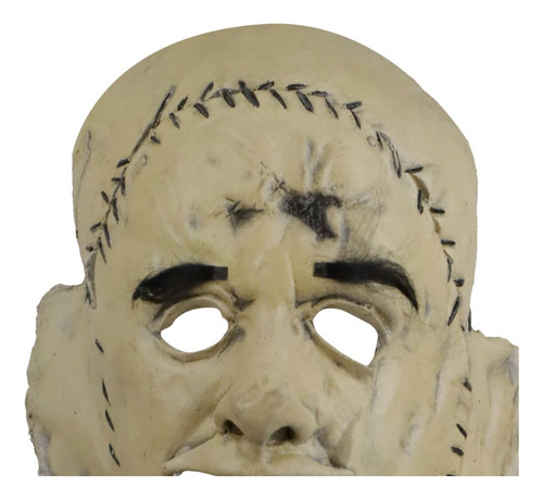 Mascara Látex Leatherface Face Mask Disfraz Halloween Terror Color Beige