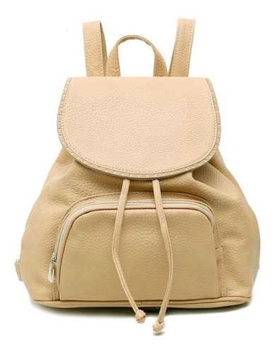 Mochila Urbana Mujer Simil Cuero Solapa 370 Bacare Maple 