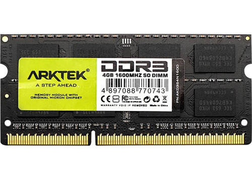 Arktek Memoria 4gb Ddr3 1600mhz 1.5v Cl11 Sodim