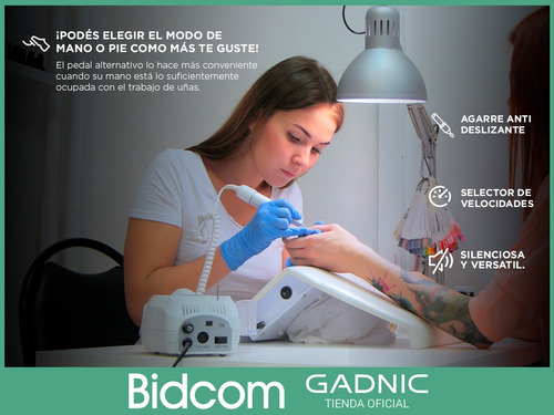 Torno Para Uñas De Mano Profesional Manicura Pedicuria + Kit