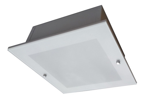 Kit 2 Plafon Embutir Com Vidro Externo Quadrado 45x45