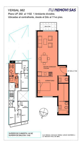 Departamento Monoambiente Divisible A La Venta Caballito