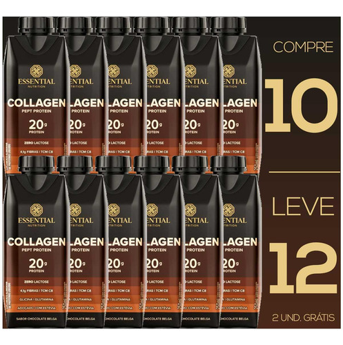 Collagen Pept Protein Essential 250ml Compre 10 Leve 12 2517530