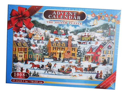 Rompecabezas Navideño De 1008 Piezas, Calendario De Casa