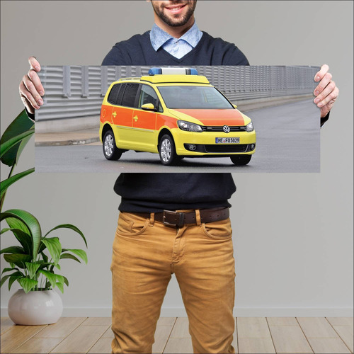 Cuadro 30x80cm Auto 2010 Volkswagen Touran Notar 659