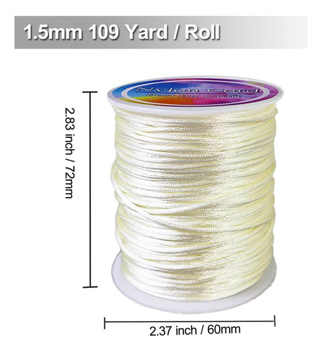 Cordón De Nylon Ewparts Para Pulseras Que Fabrican Una De Mm