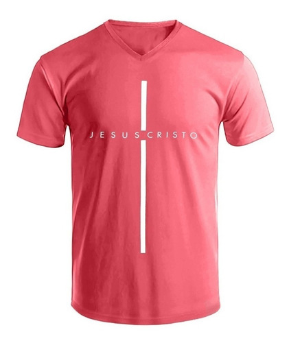 Imagem 7 de 10 de Kit C/10 Camisetas Blusas Masculinas Gola V Estampas Gospel