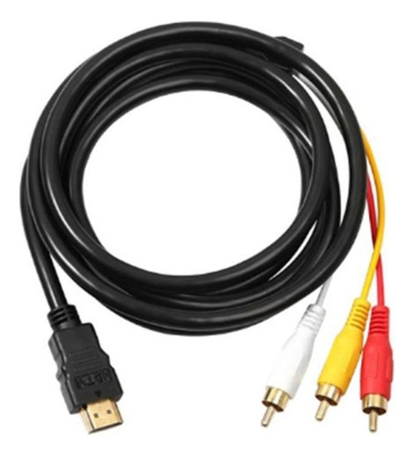 Cabo Adaptador Hdmi Para Rca Com Saída Av Para Tv De Tubo