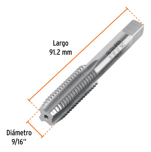 Macho Semicónico 9/16' X 12 Unc Estuche Individual Truper