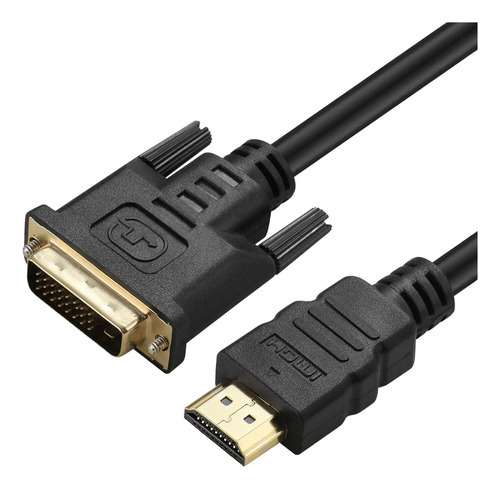 Cabo Hdmi-dvi-d 24+1 Dual Link 10 Metros - Conexão Premium, Bi-direcional, Alta Definição - Ideal Para Tvs, Pcs E Consoles