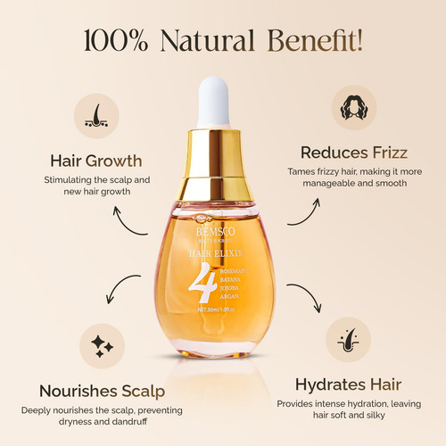 Elixir Para El Cabello Bemsco 4 En 1 Con Aceite De Romero, J