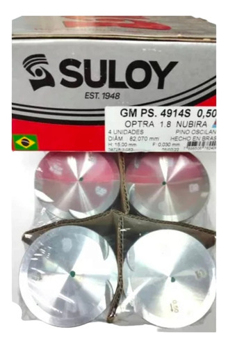 Juego Pistones Optra Límited 1.8 Suloy Brasil