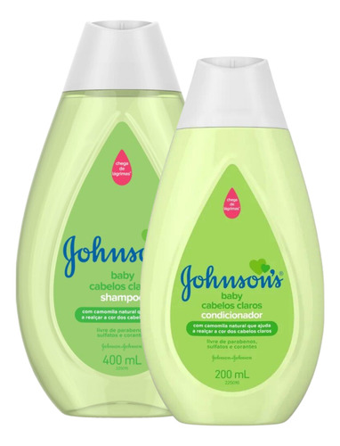  Kit Shampoo E Cond. Johnsons Baby Cabelos Claros 400ml
