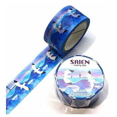 Kamiiso Saien Washi Masking Tape (20mm) - Gaviota - Par...