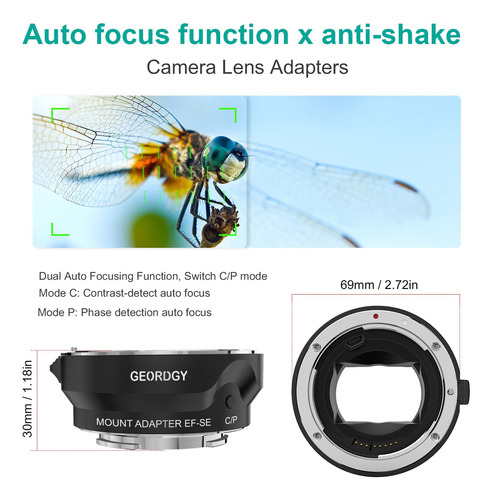 Adaptador De Montaje De Lente Canon Para Sony E Mount