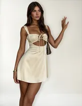 Comprar Vestido Corto De Fiesta Noche Civil Saten Importado 24041
