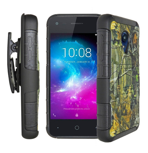 Funda Uso Rudo Camuflage 3 En 1 Zte Blade L130