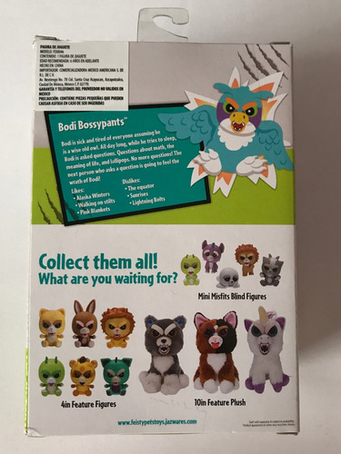 Feisty Pets Buho Bodi Bossypants Figura 10cms Jazwares 2017 (Usado)