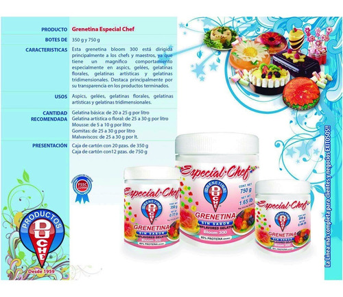Imagen 2 de 2 de Grenetina Duché Especial Chef 750gr