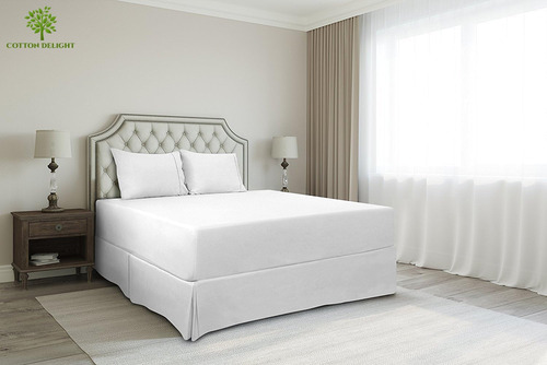 Faldón De Cama Cotton Delight Queen Size -blanco