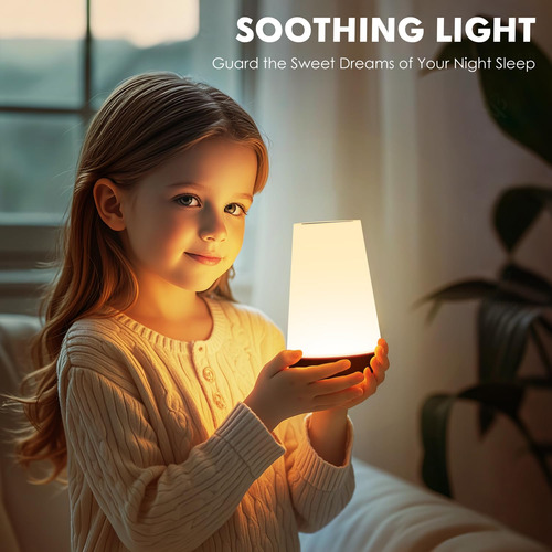 Lámpara De Mesa Recargable Led Luz Nocturna Control Remoto