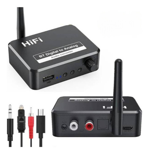 Receptor Audio Bluetooth 5.1 Hifi Optico Rca Usb Auxiliar