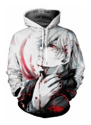 Sudadera Anime Tokyo Ghoul Kaneki Ken Guapo Cool 3d