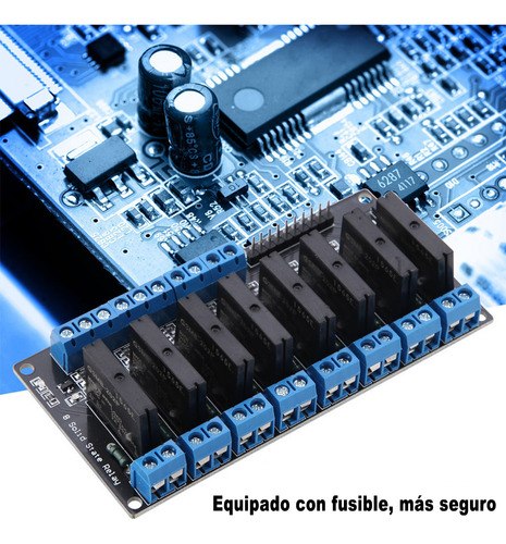 Modulo Relevador Relay Estado Solido 8 Canales 2a Alto Nivel