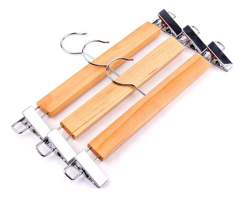 Imagen 3 de 9 de Percha De Madera Para Pantalon X 50