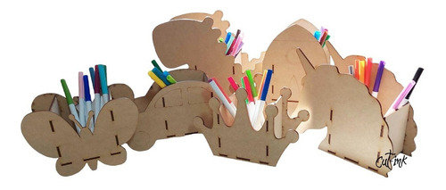 Cajas Dulceros Para Fiesta Lapicero Mdf 5 Piezas