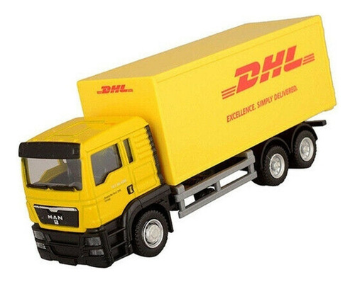 Jarra 1:64 Diecast Truck Dhl Container Car Niños Mode Regalo