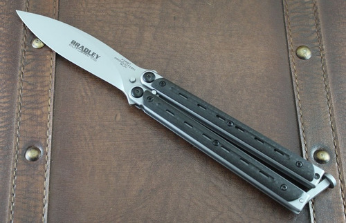 Bradley Kimura Butterfly Balisong Knife Black Cf/usa Bcc903