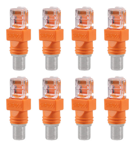 Paquete De 8 Adaptadores Rf A Rj45, Conexin Coaxial Effect