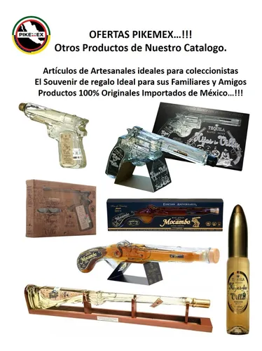 Artesanía Mexicana - Botella Calavera Mezcal 300 Ml- Pikemex