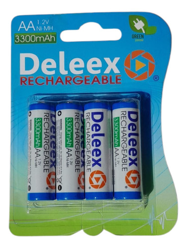 Pilas Recargables Aa 1.2v X4 -deleex 3300mah + 2 Cargadores