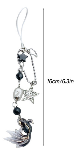 (bk) Pingente De Telefone Fish Star Beaded Phone Charm Feito